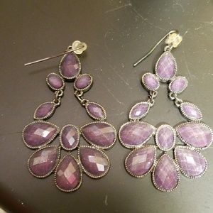 Purple fun costume jewelry earrings